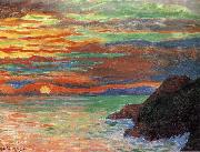 Diego Rivera SunSet oil on canvas